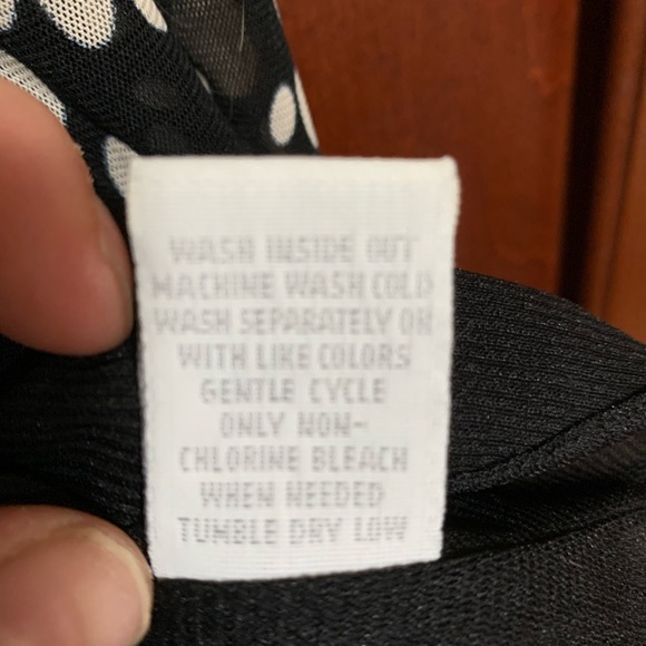 Relativity PM black with white polka dotted mini skirt - Picture 4 of 4